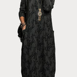 Ivana – midi haljina s umjetničkim uzorkom