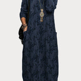 Ivana – midi haljina s umjetničkim uzorkom