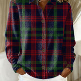 Ana – Karirana košulja u tamnim crveno-zelenim tonovima