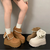 Danijela - Čizme na platformu s elegantnom kopčom i toplom plišanom podstavom