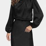 Marija Maxi Haljina s Visokim Ovratnikom i Cvjetnim Detaljima